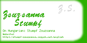 zsuzsanna stumpf business card
